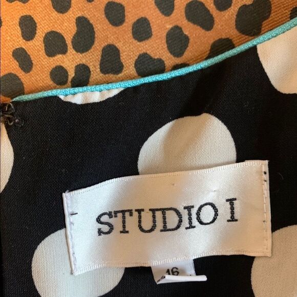 Polka Dot Dress with Turquoise trim - Picture 3 of 7